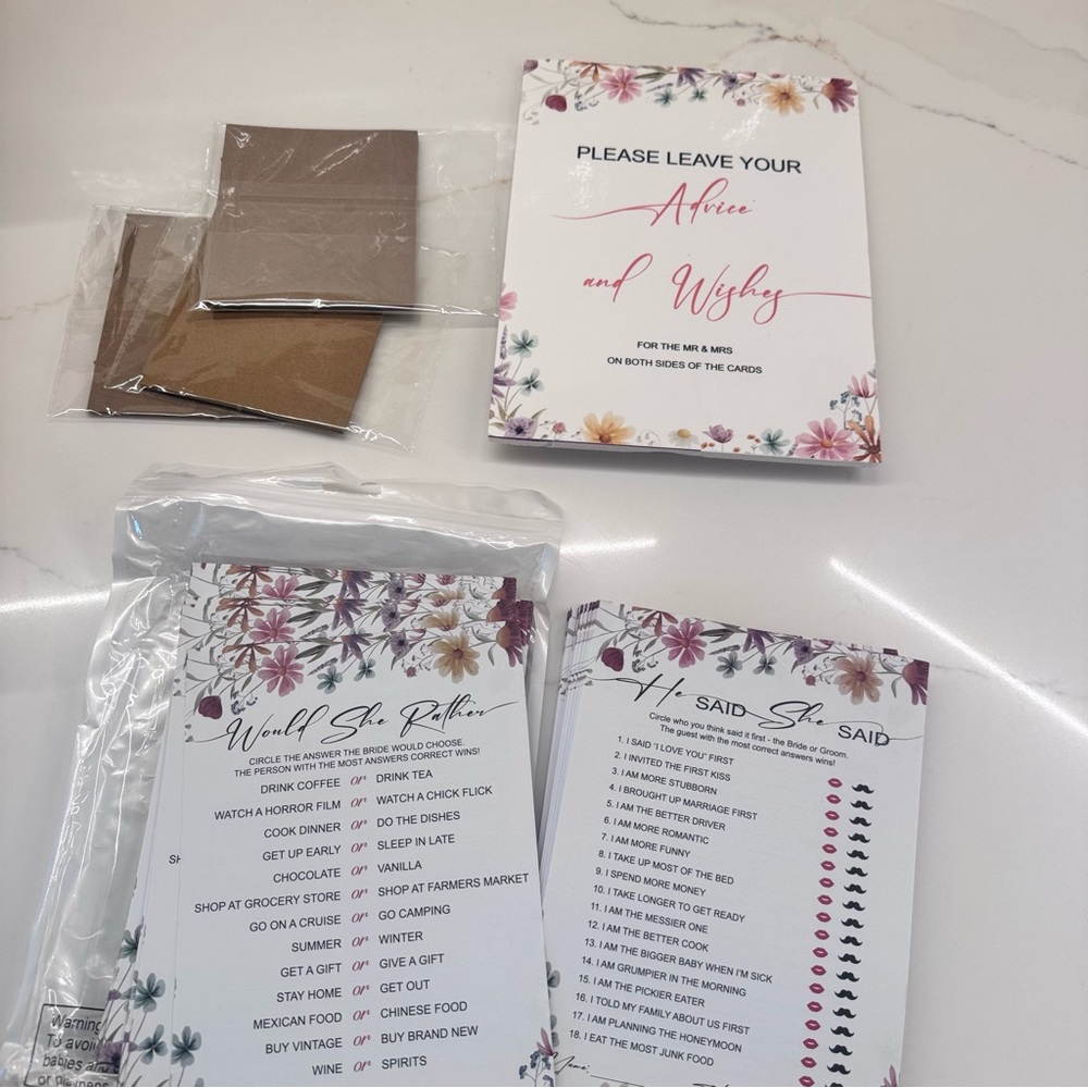 Boho themed bridal shower games